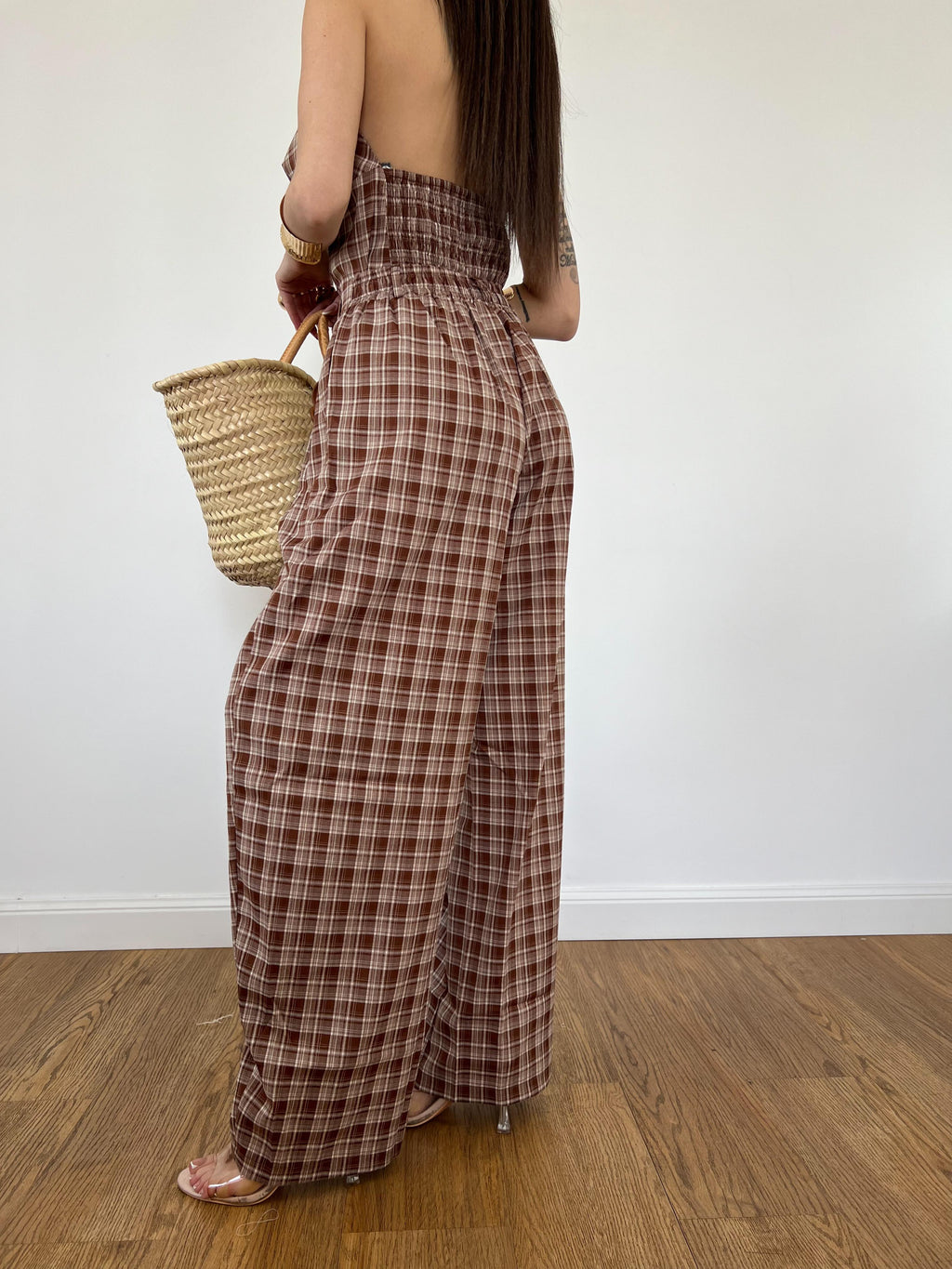 Coordinato Scacco Marrone Chiaro