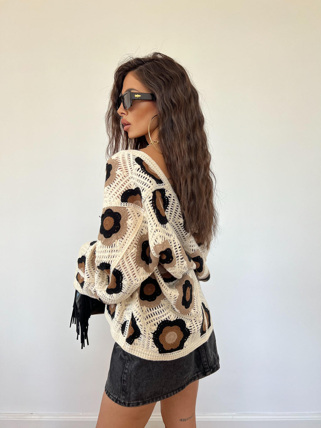 Cardigan Mille Fleur Marrone