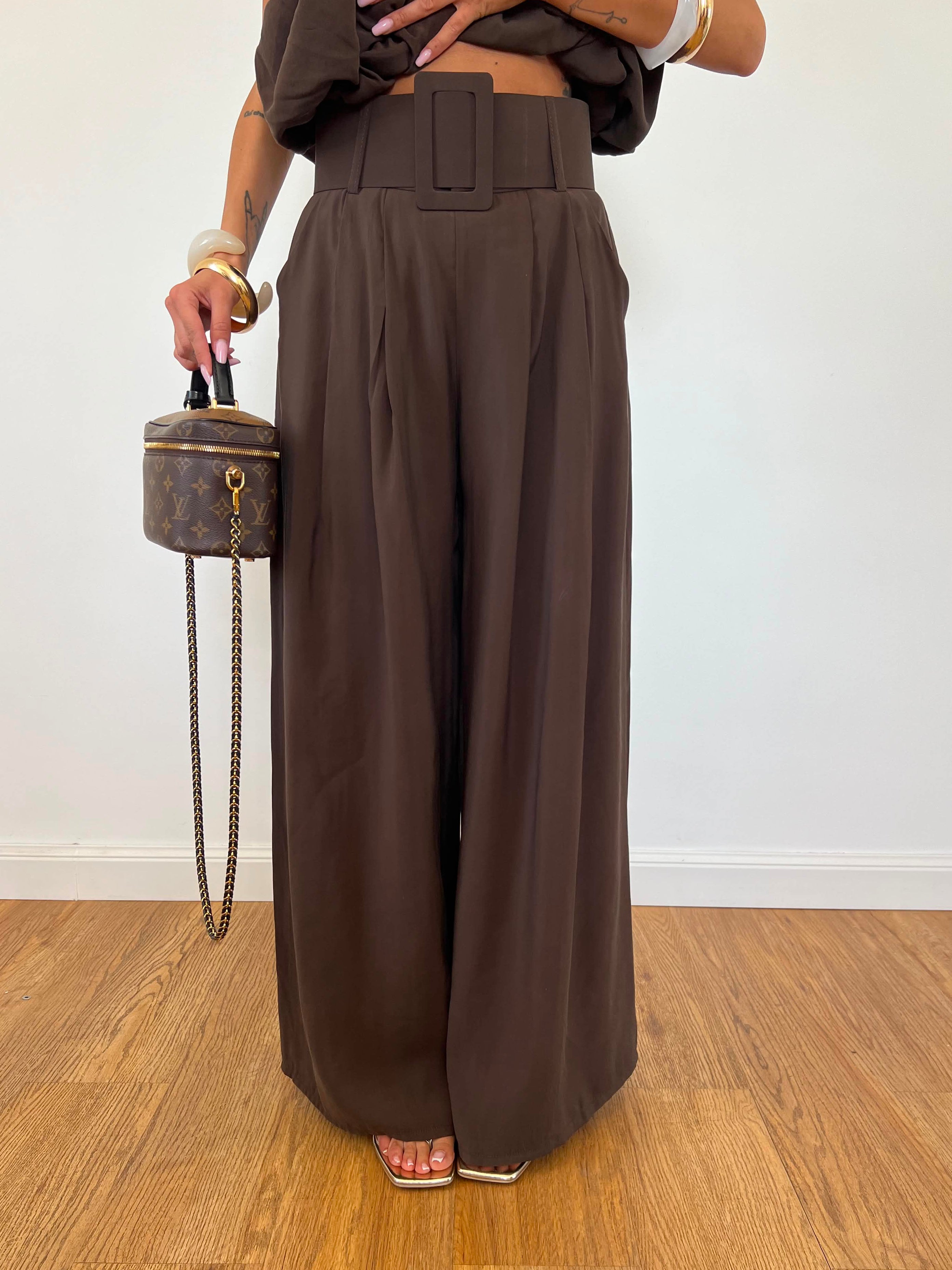 Pantalone Olga Marrone