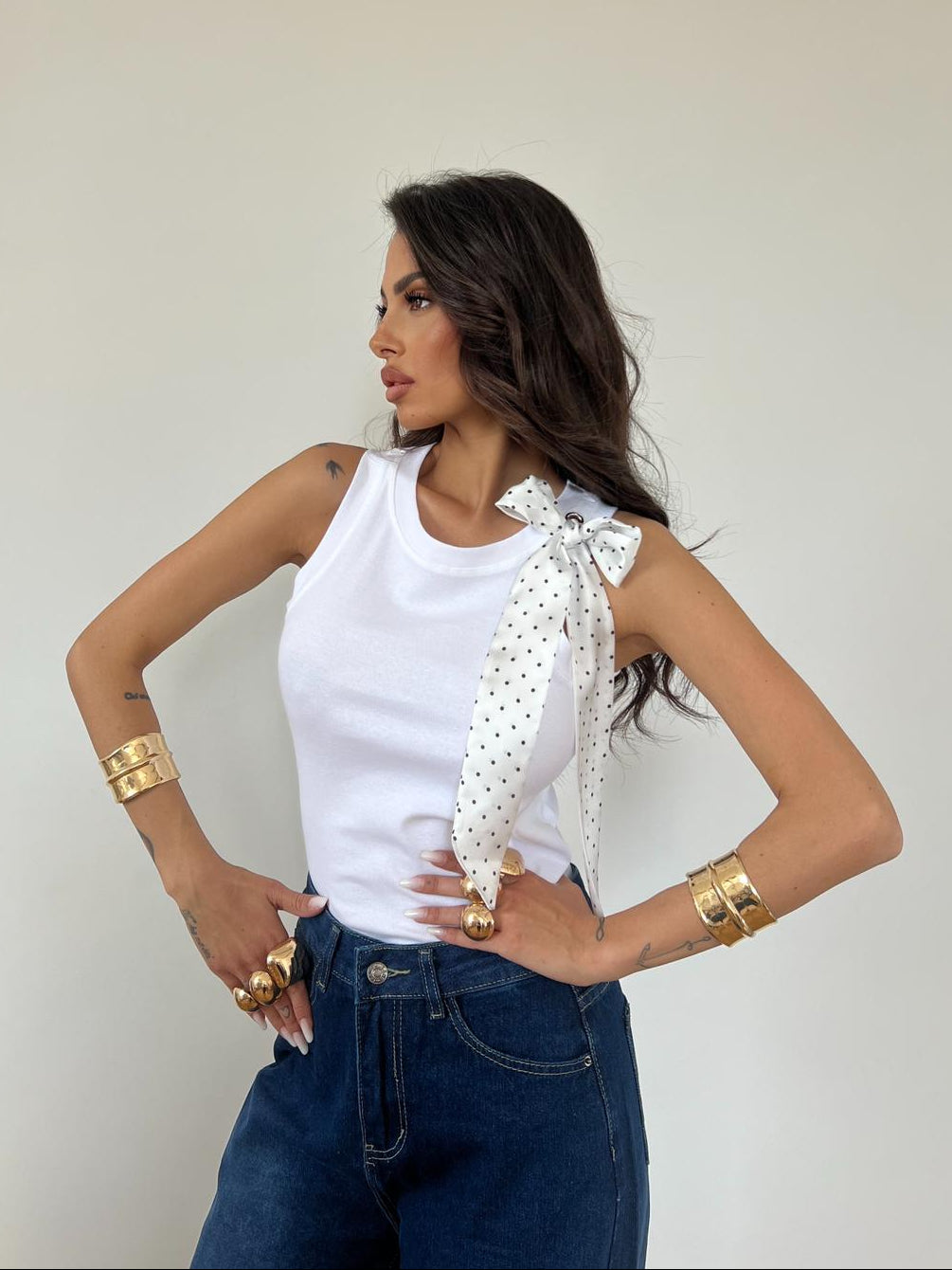 Top/Canotta Auder Bianco