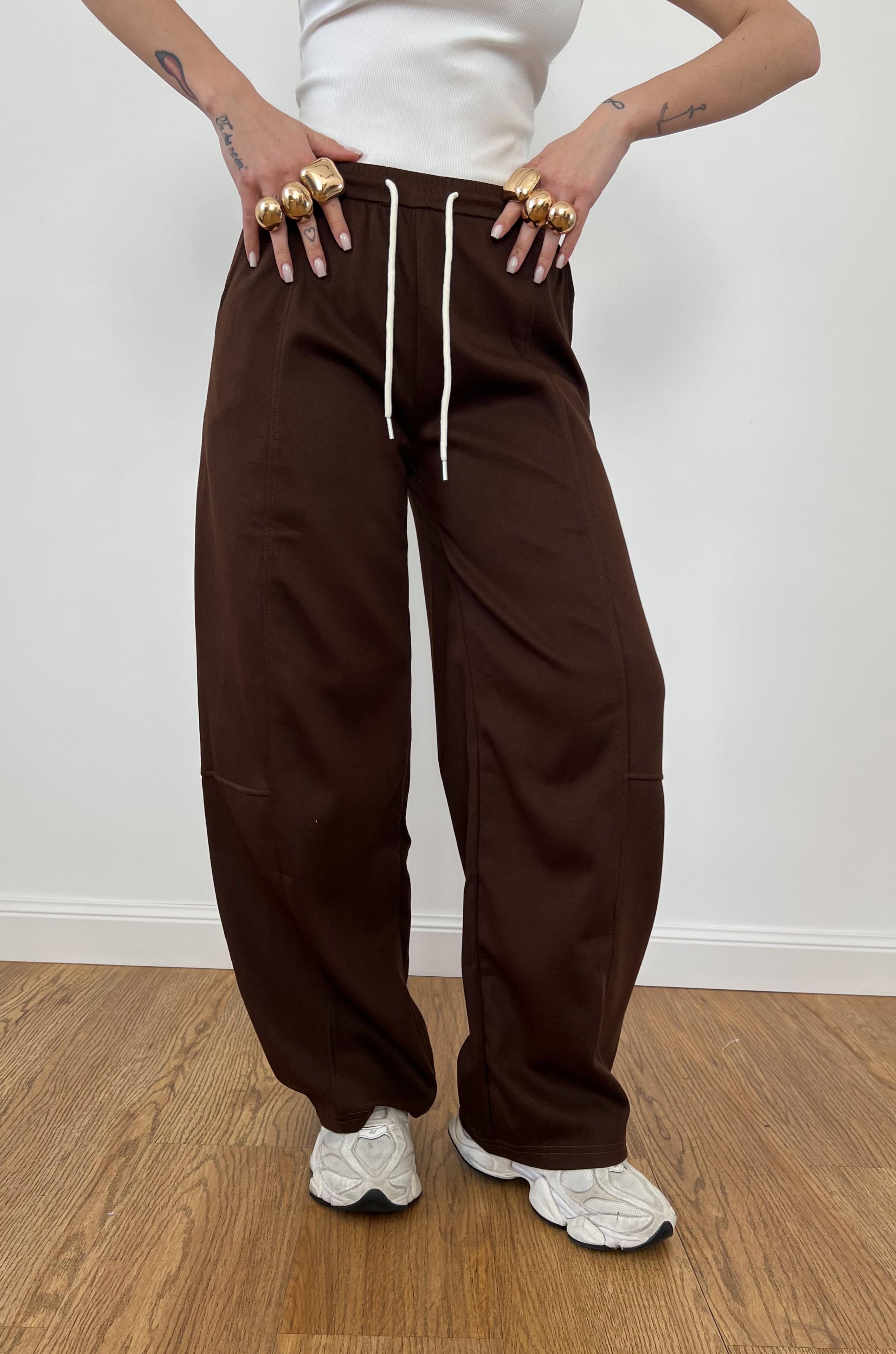 Pantalone Tuta United States Marrone