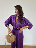 Camicia Satin Viola