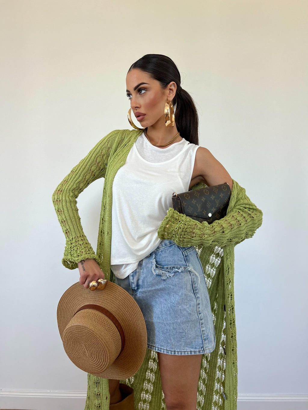 Cardigan/Vestito Amnesia Verde Mela