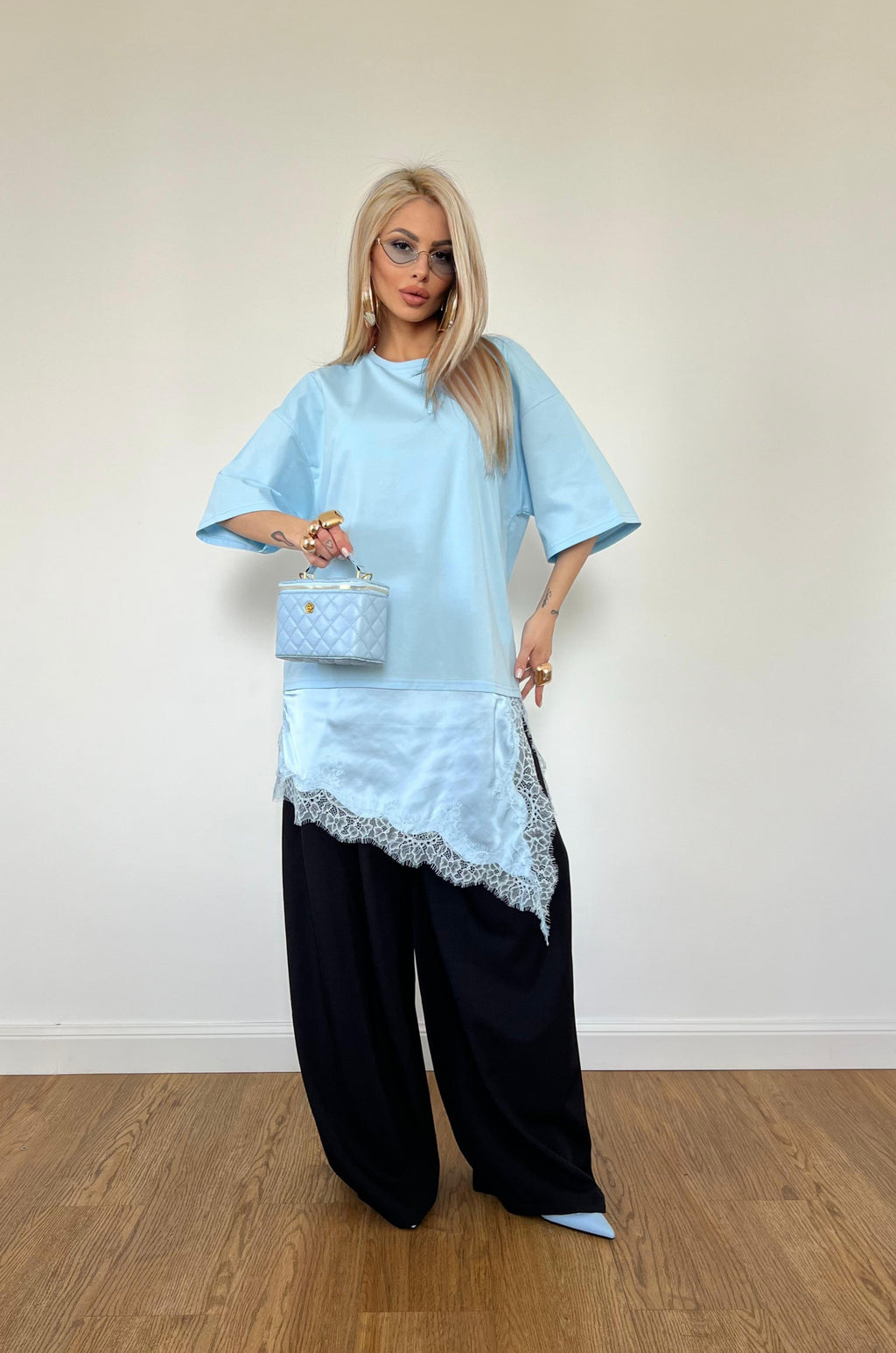 T-Shirt Monica Azzurra