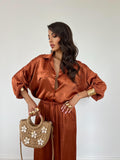Camicia Satin Terra