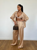 Pantalone Satin Champagne