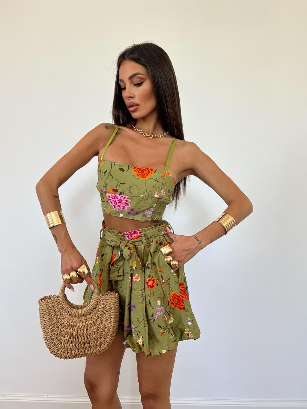 Coordinato Ballon Fleur Verde
