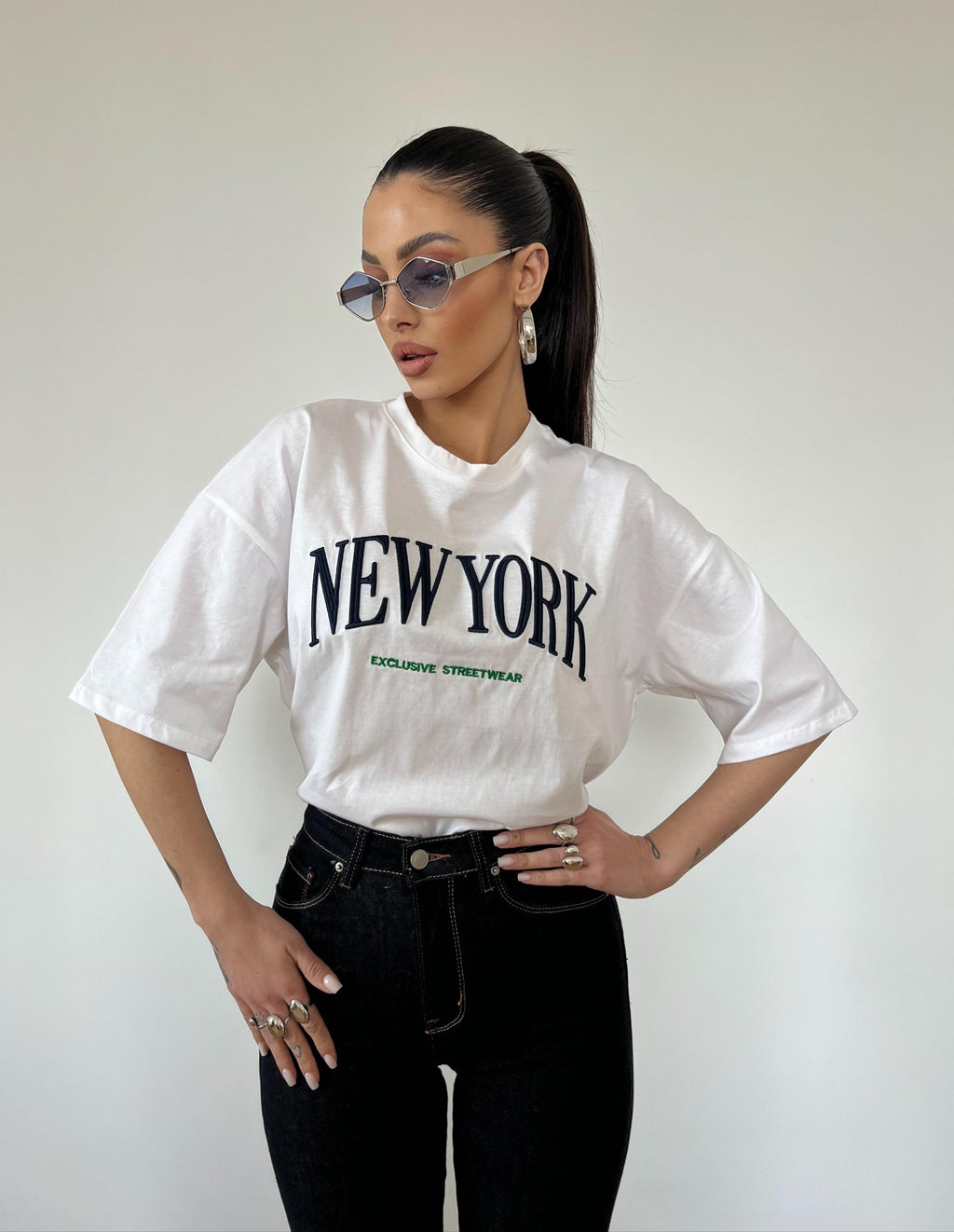 T-Shirt New York Bianca