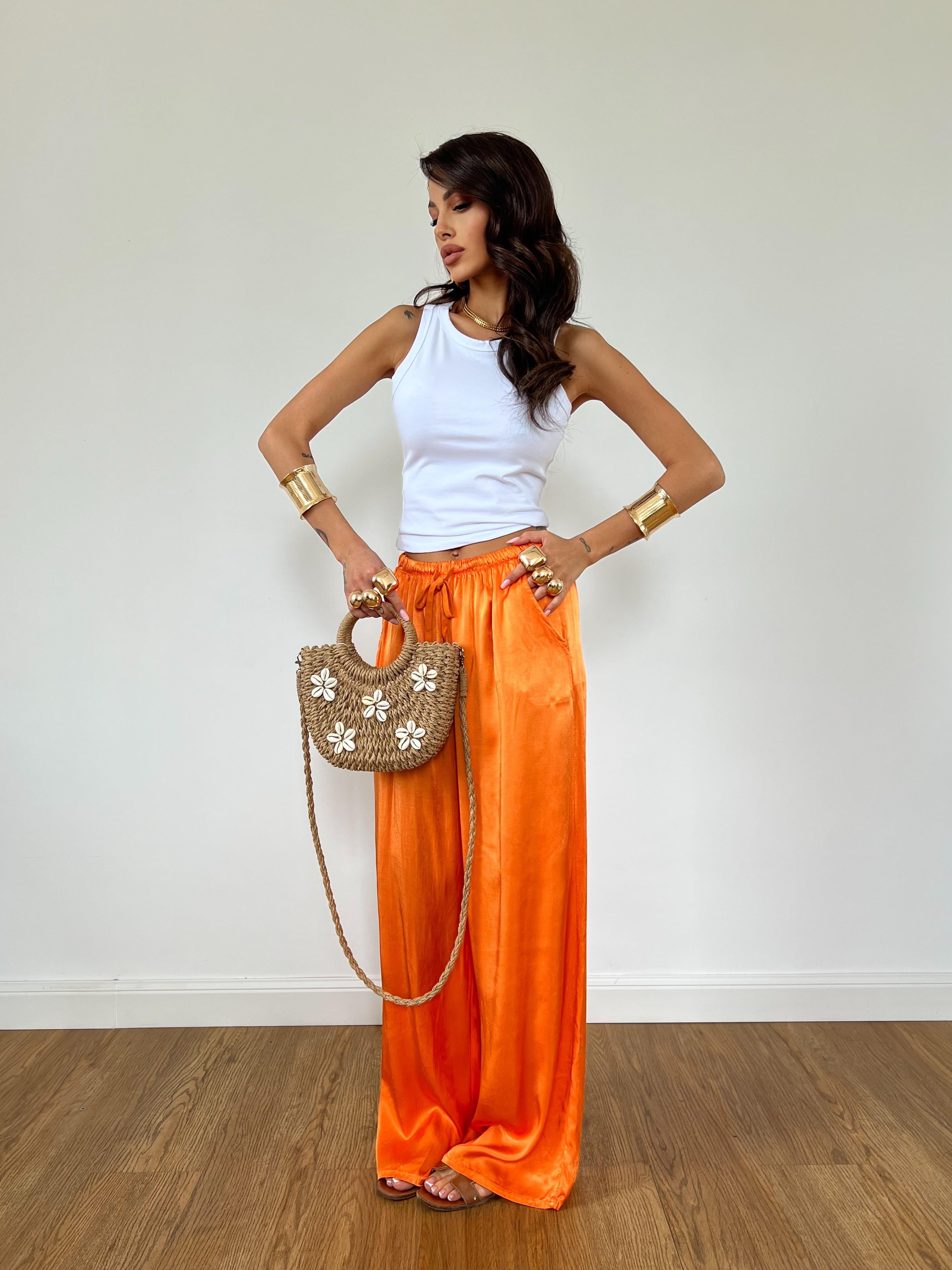 Pantalone Satin Arancione
