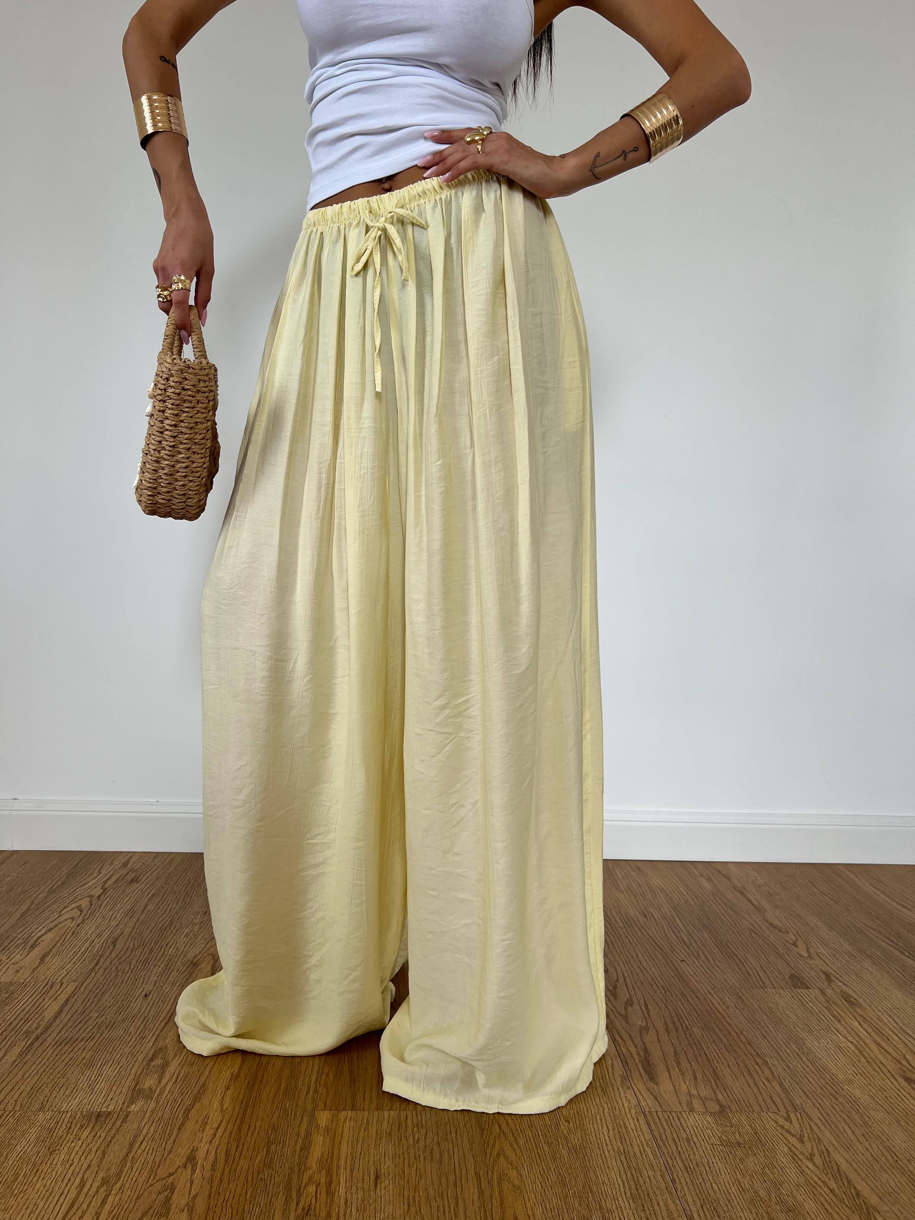 Pantalone Sciacca Giallo Pastello