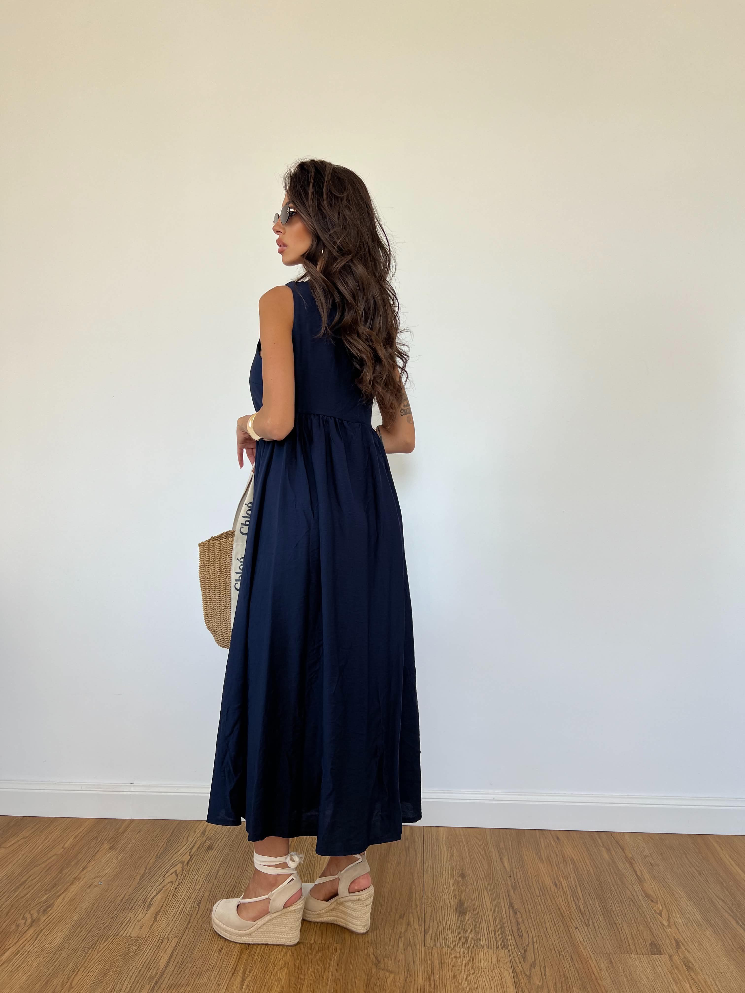 Vestito Dora Blu Notte
