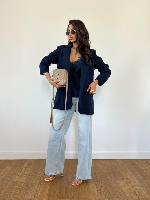 Blazer Over Blu Notte