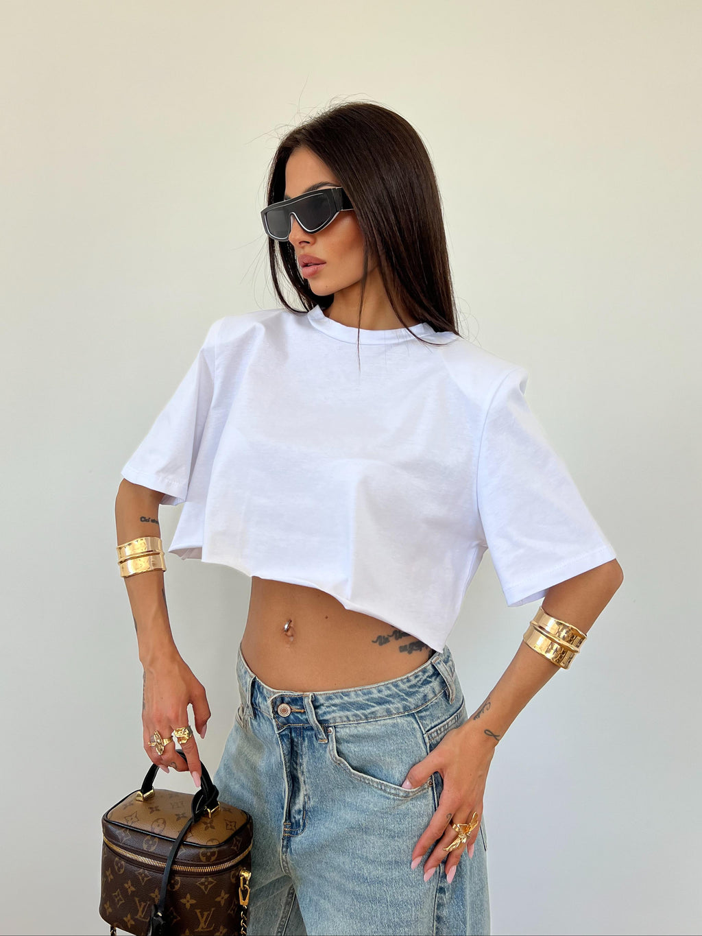 T-Shirt Crop Mammut Bianca
