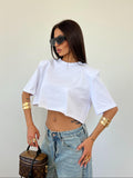T-Shirt Crop Mammut Bianca