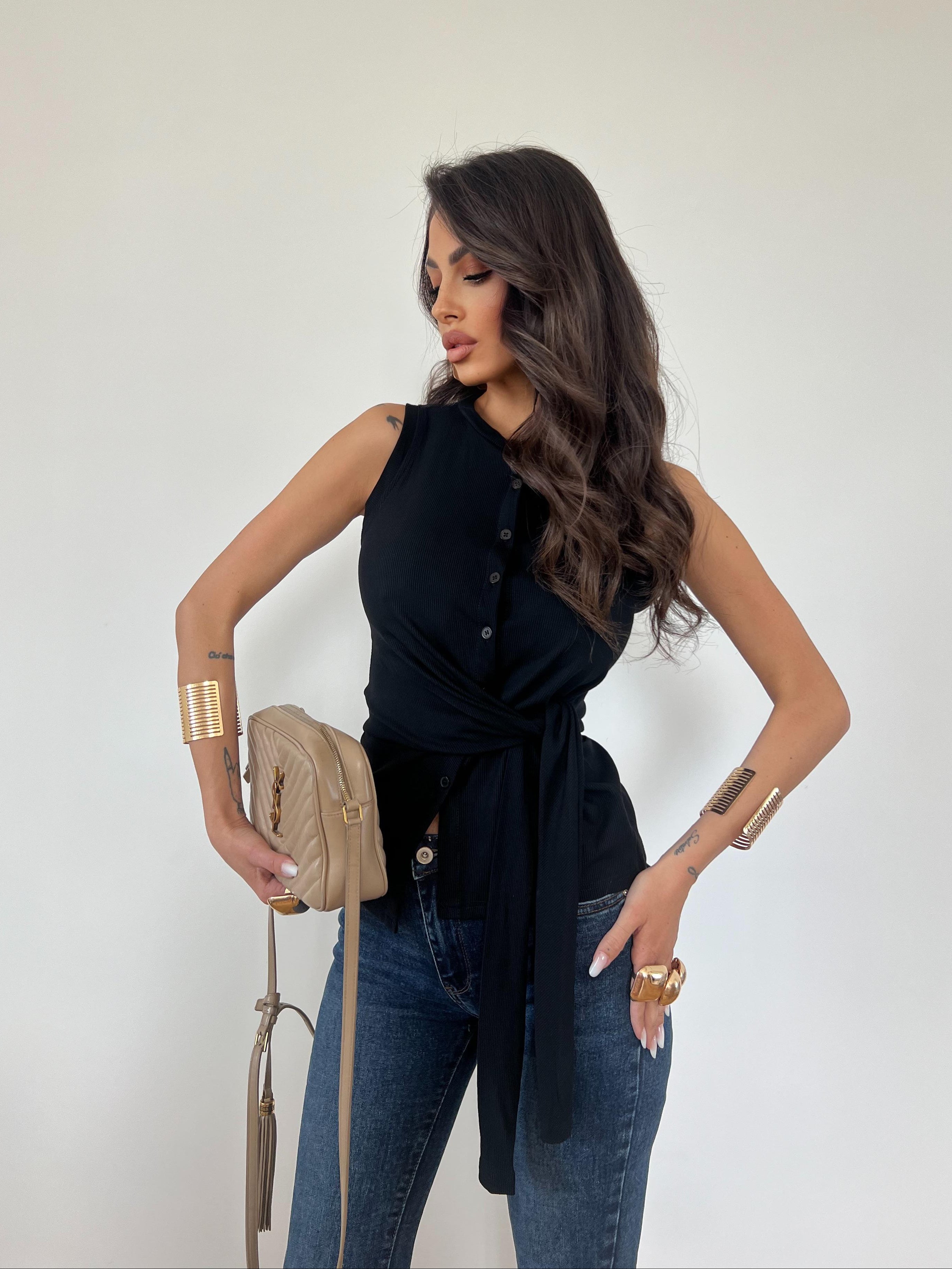 Maglia/Top Ambra Nero