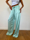 Pantalone Satin Verde Acqua
