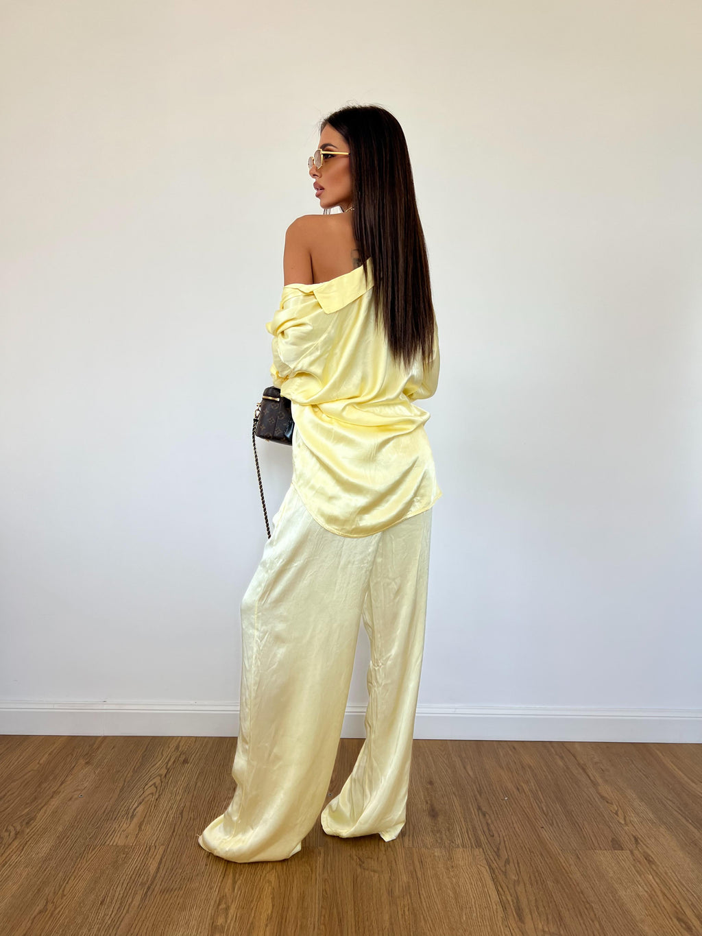 Camicia Satin Gialla