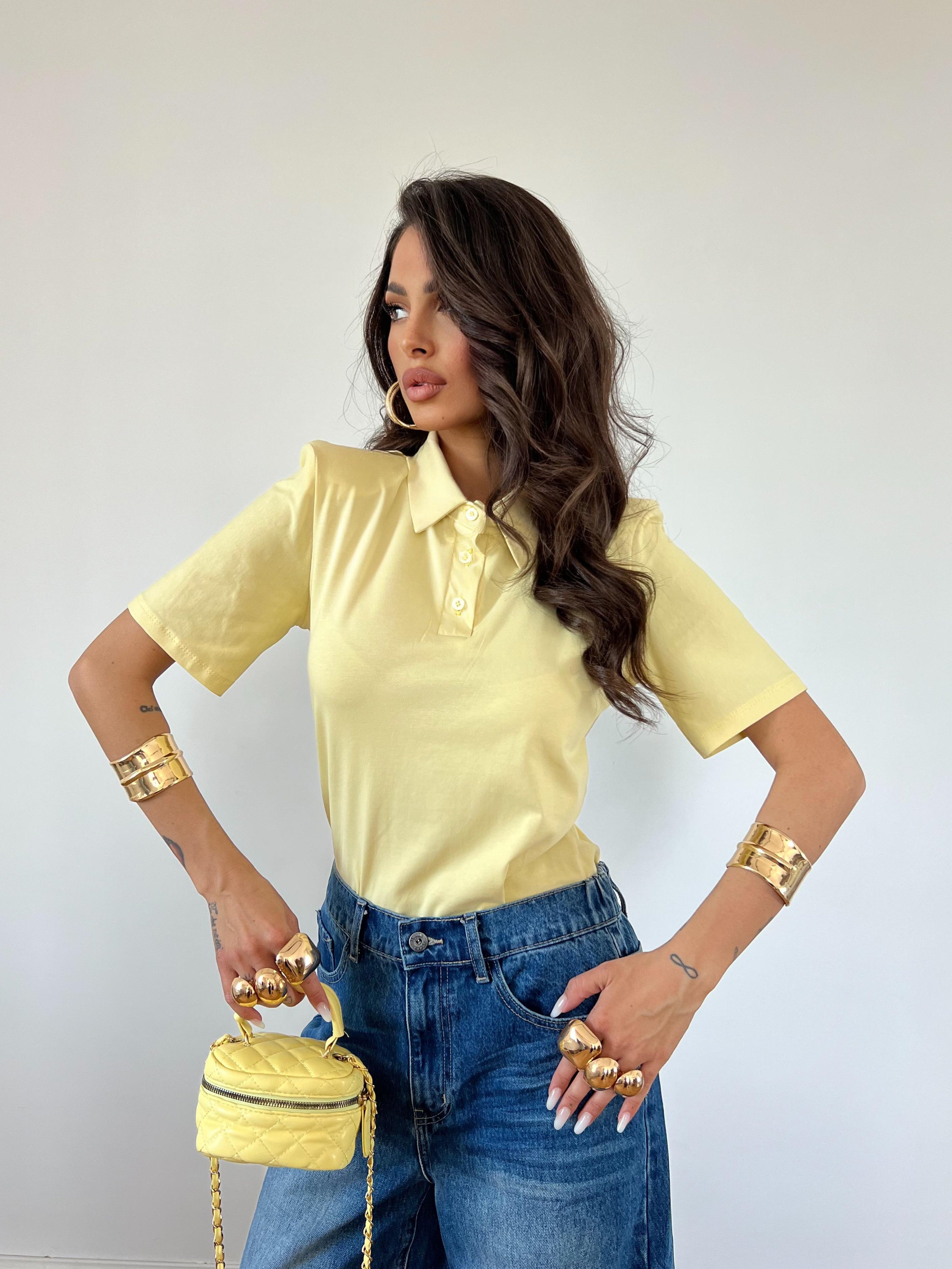 Maglia Polo 2.0 Giallo Pastello