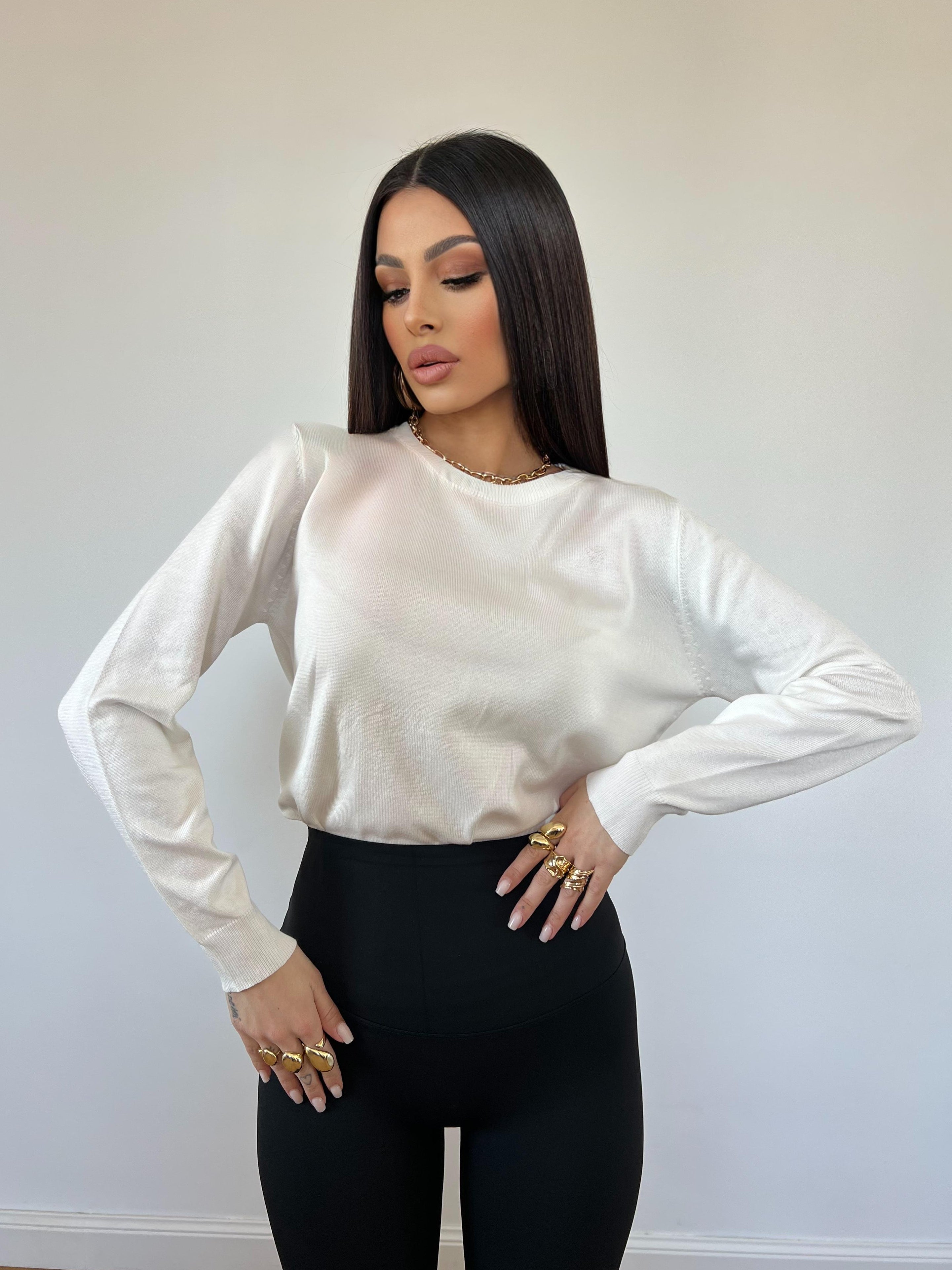 Maglioncino Filo Bianco