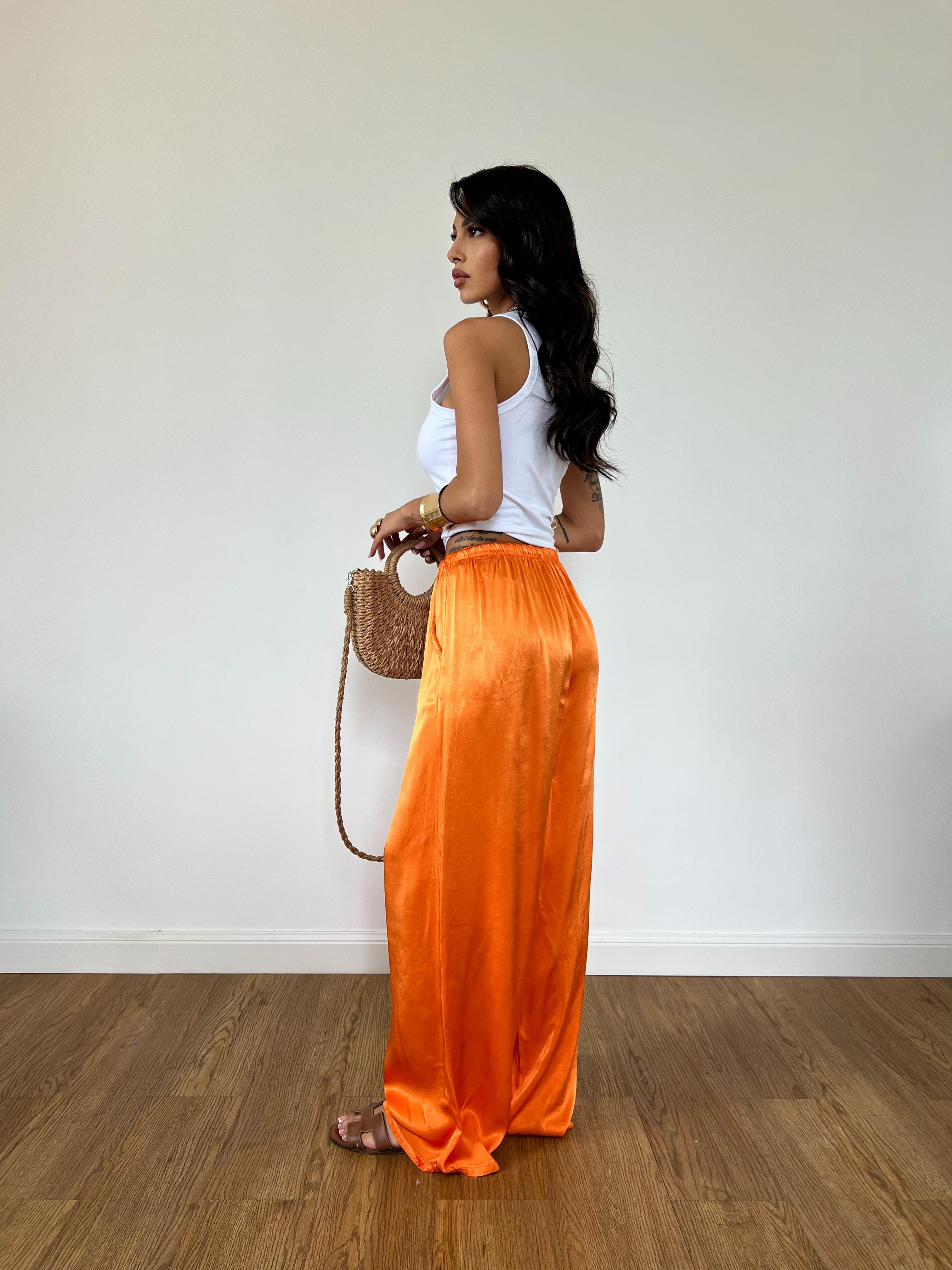 Pantalone Satin Arancione