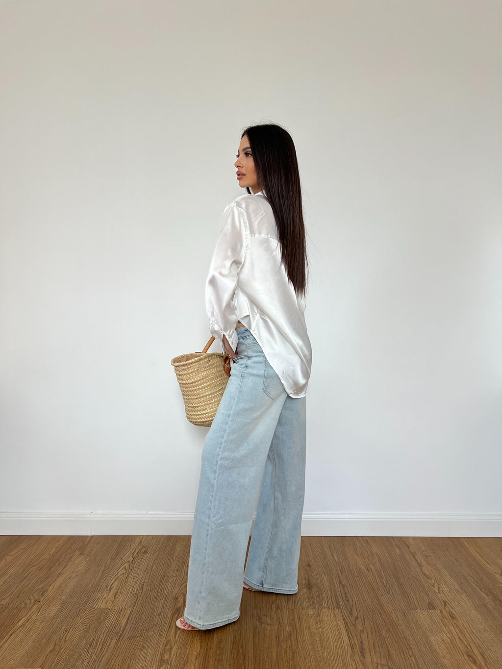 Camicia Satin Bianca