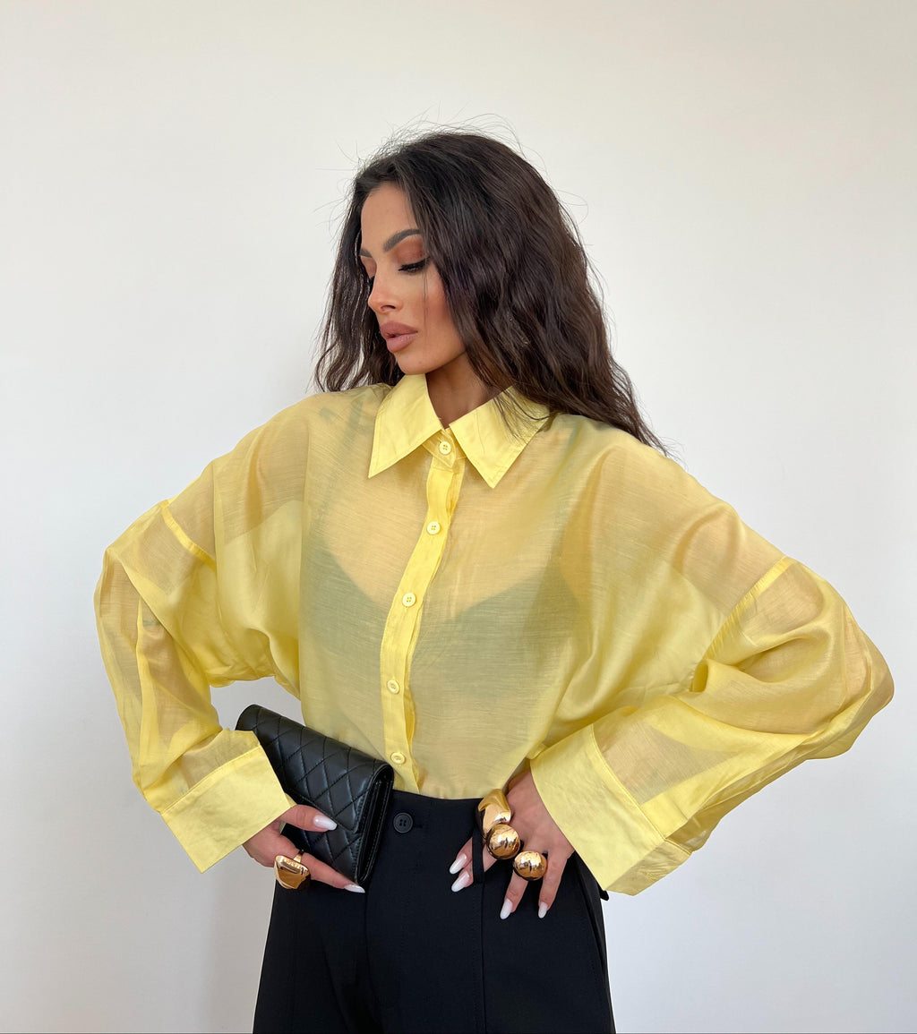 Camicia Trasparente Gialla