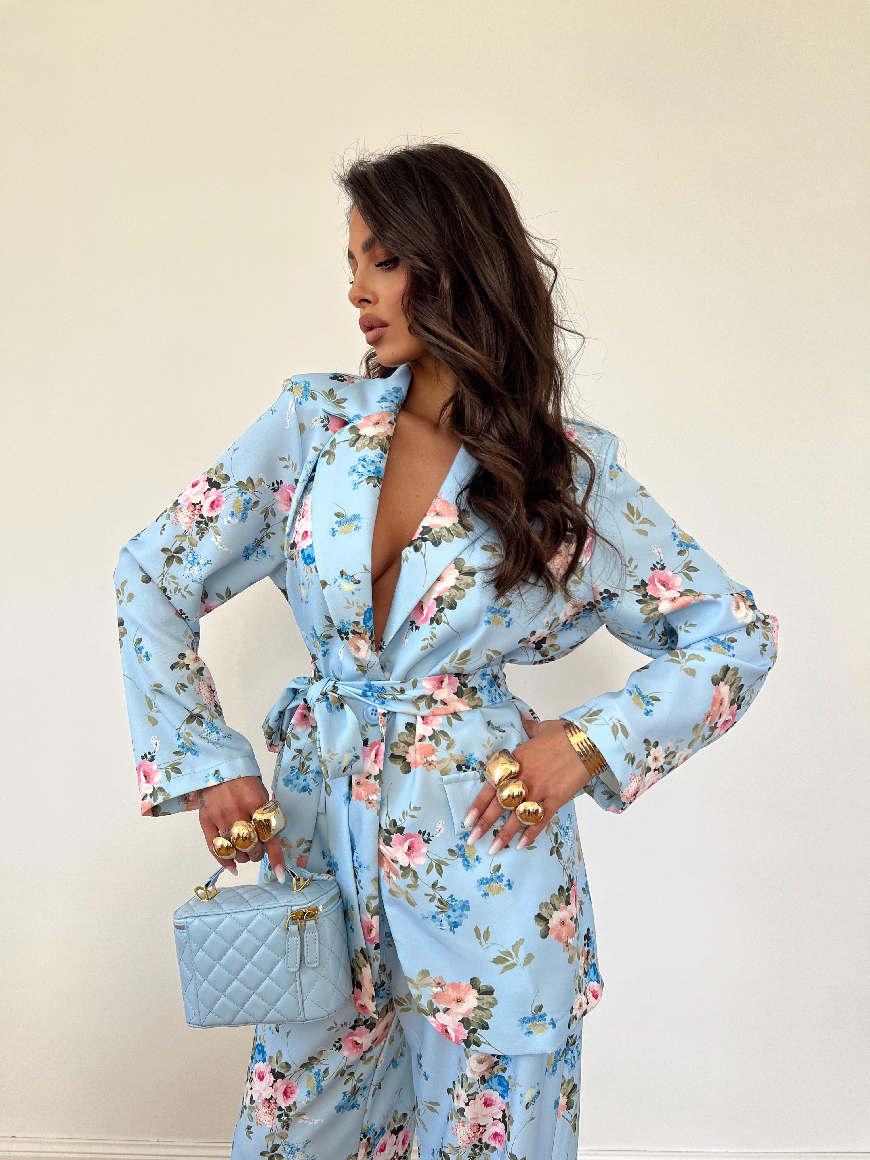 Tailleur Fleur Azzurro