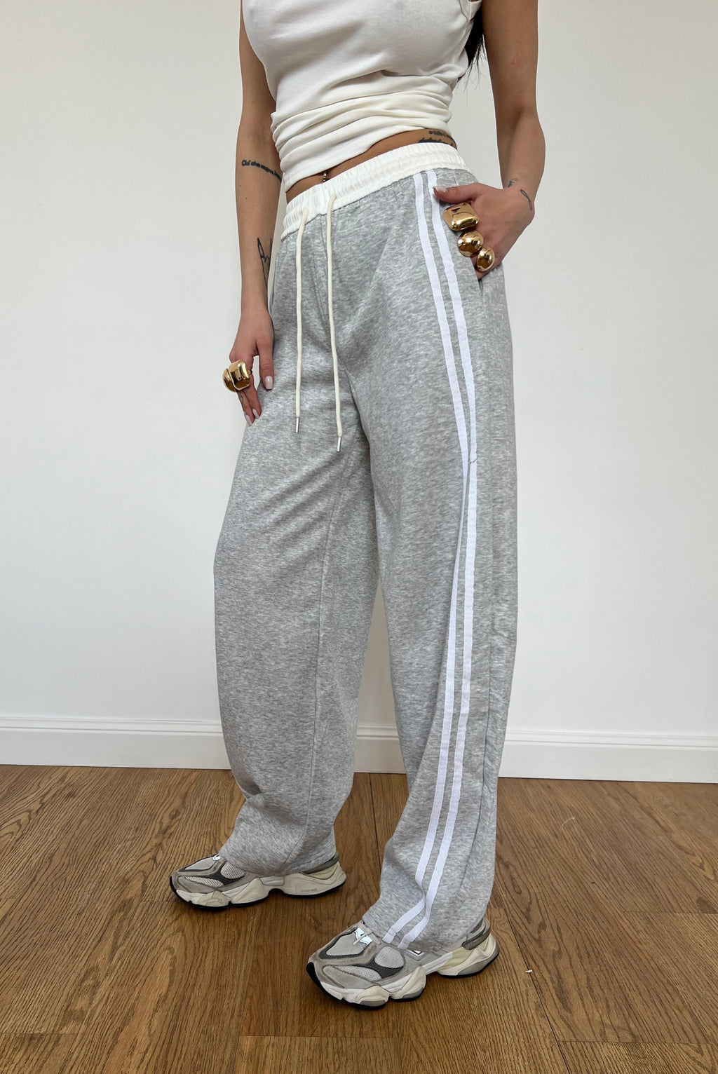 Pantalone Tuta Adidas Grigio