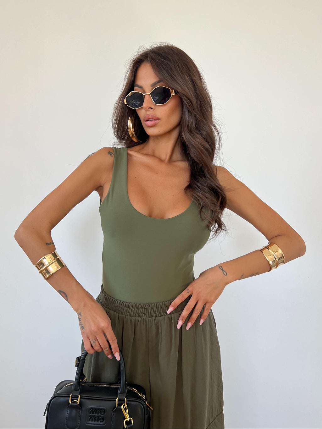 Pantalone Cargo Light Verde Militare