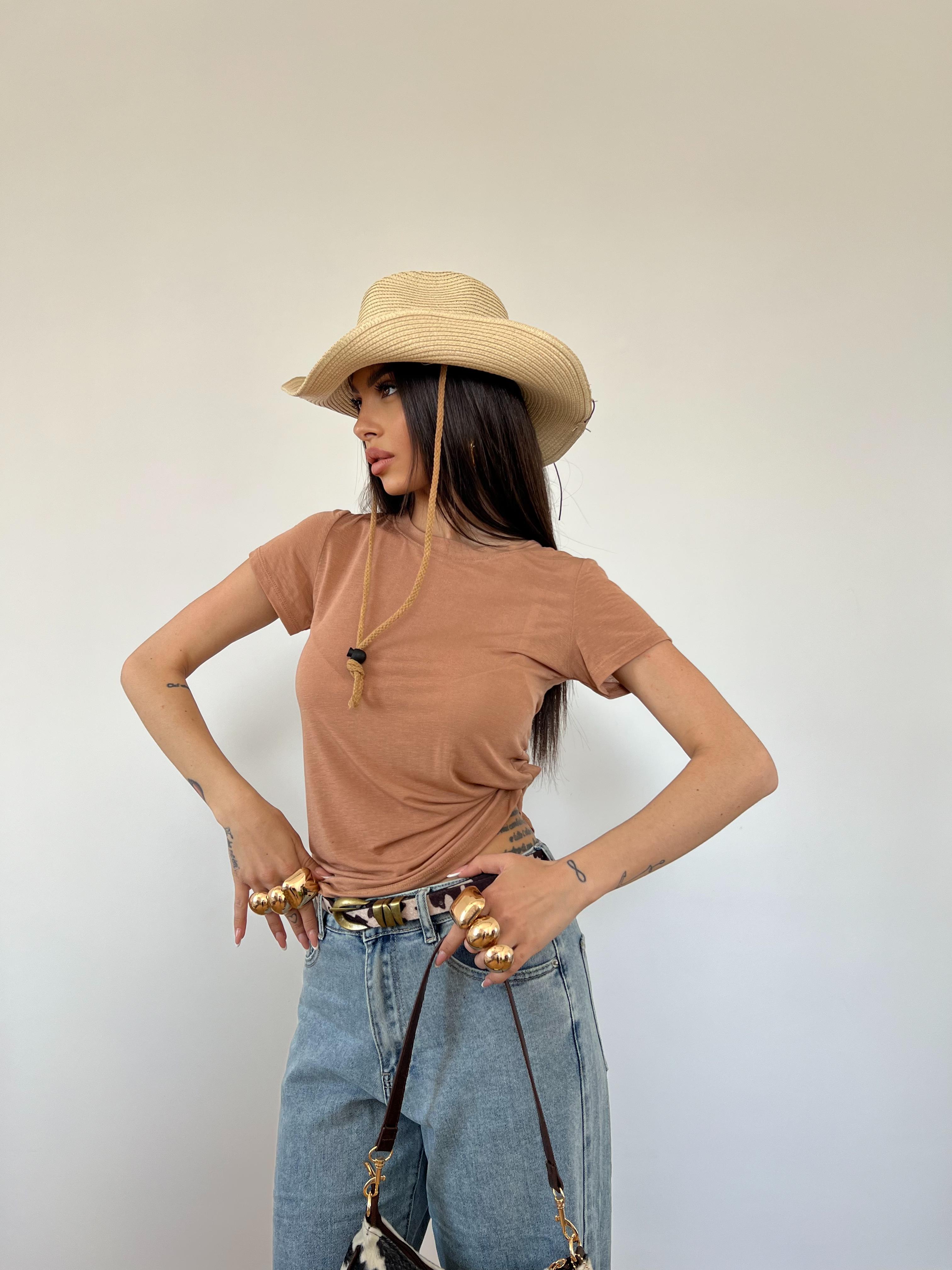 T-Shirt Blend Mattone