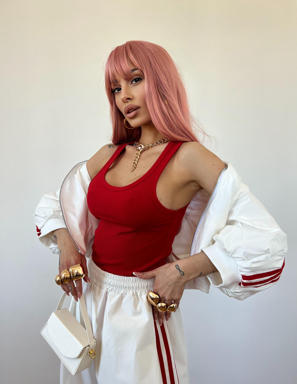 Coordinato Adid Bianco