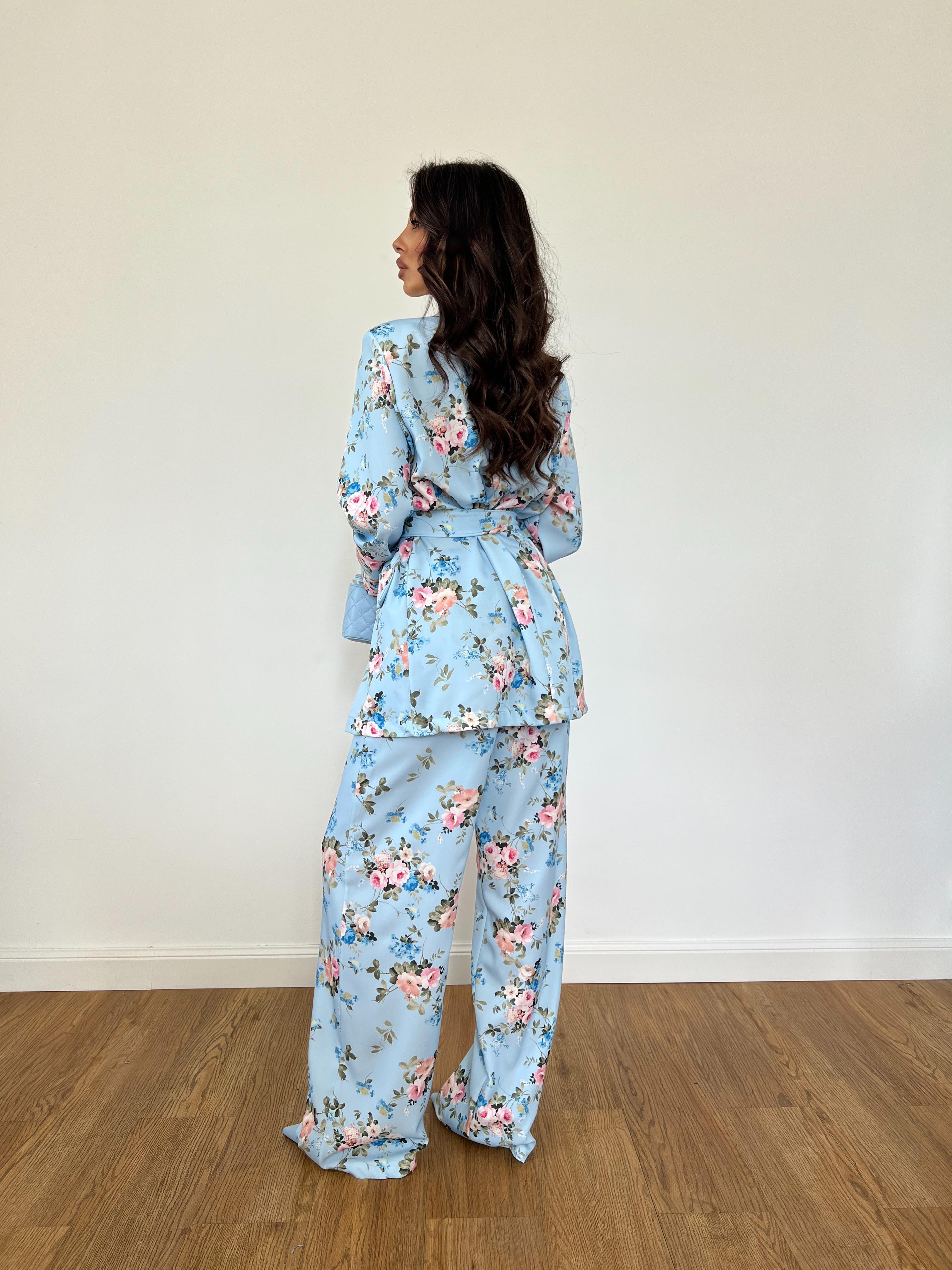 Tailleur Fleur Azzurro