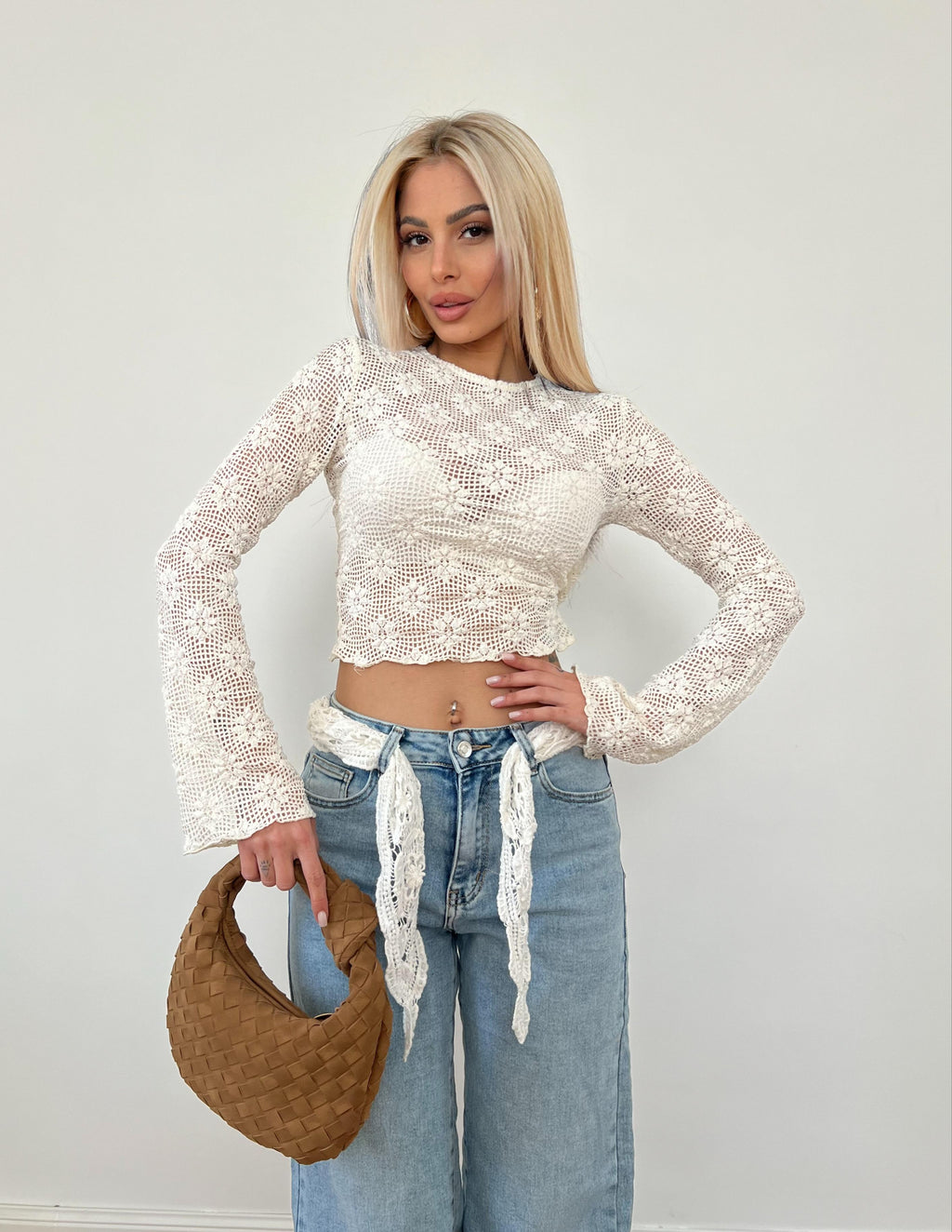 Top Uncinetto Bianco