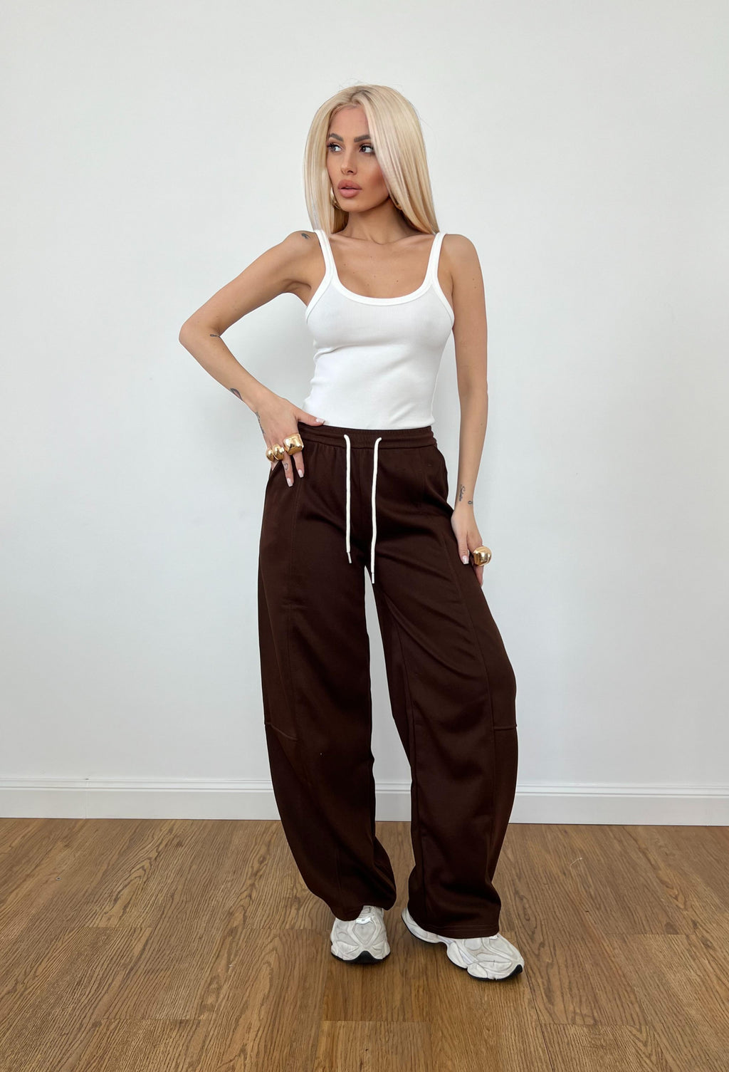 Pantalone Tuta United States Marrone