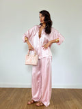 Pantalone Satin Rosa Cipria