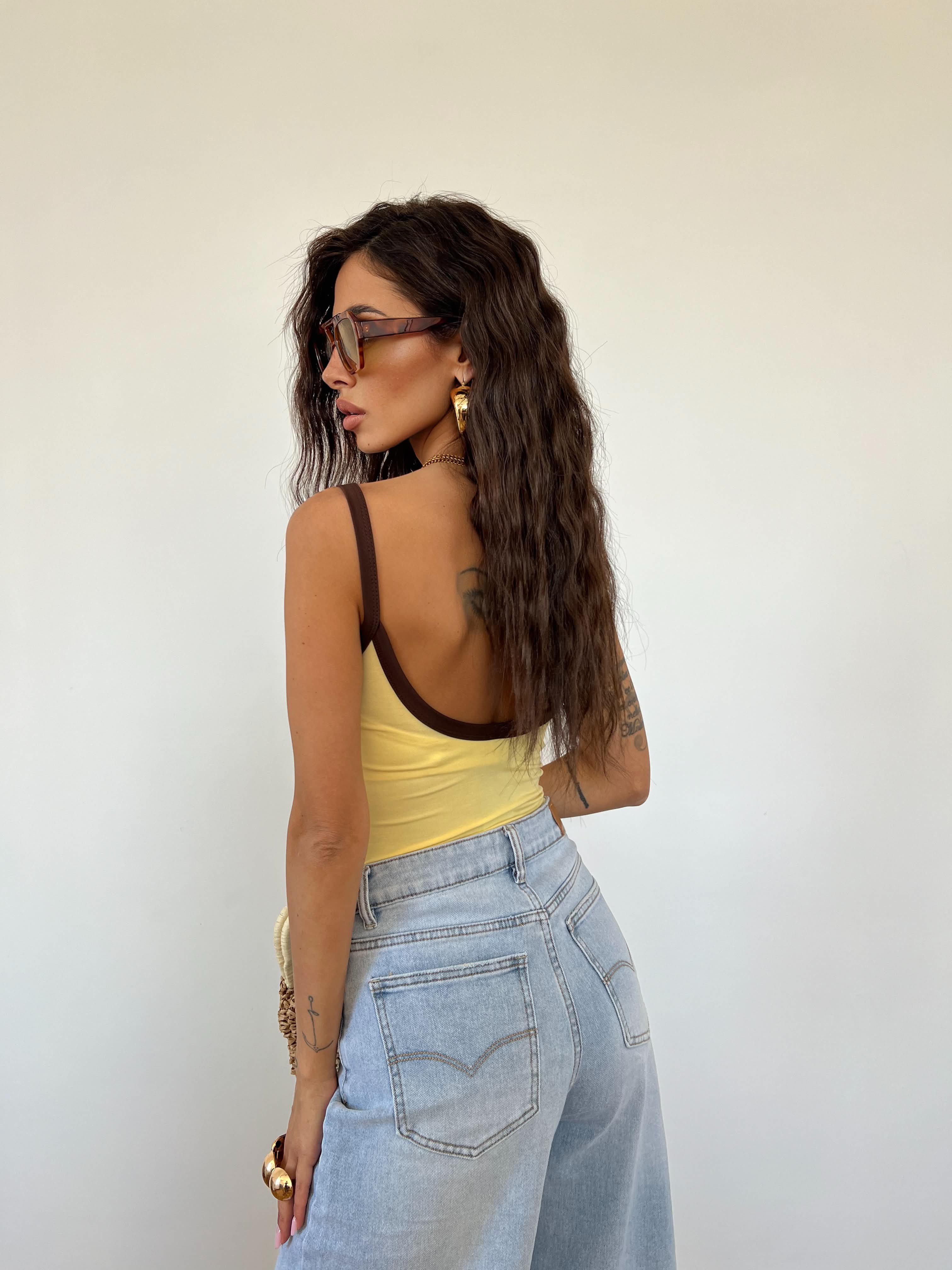 Body Usa Cotton Giallo Pastello