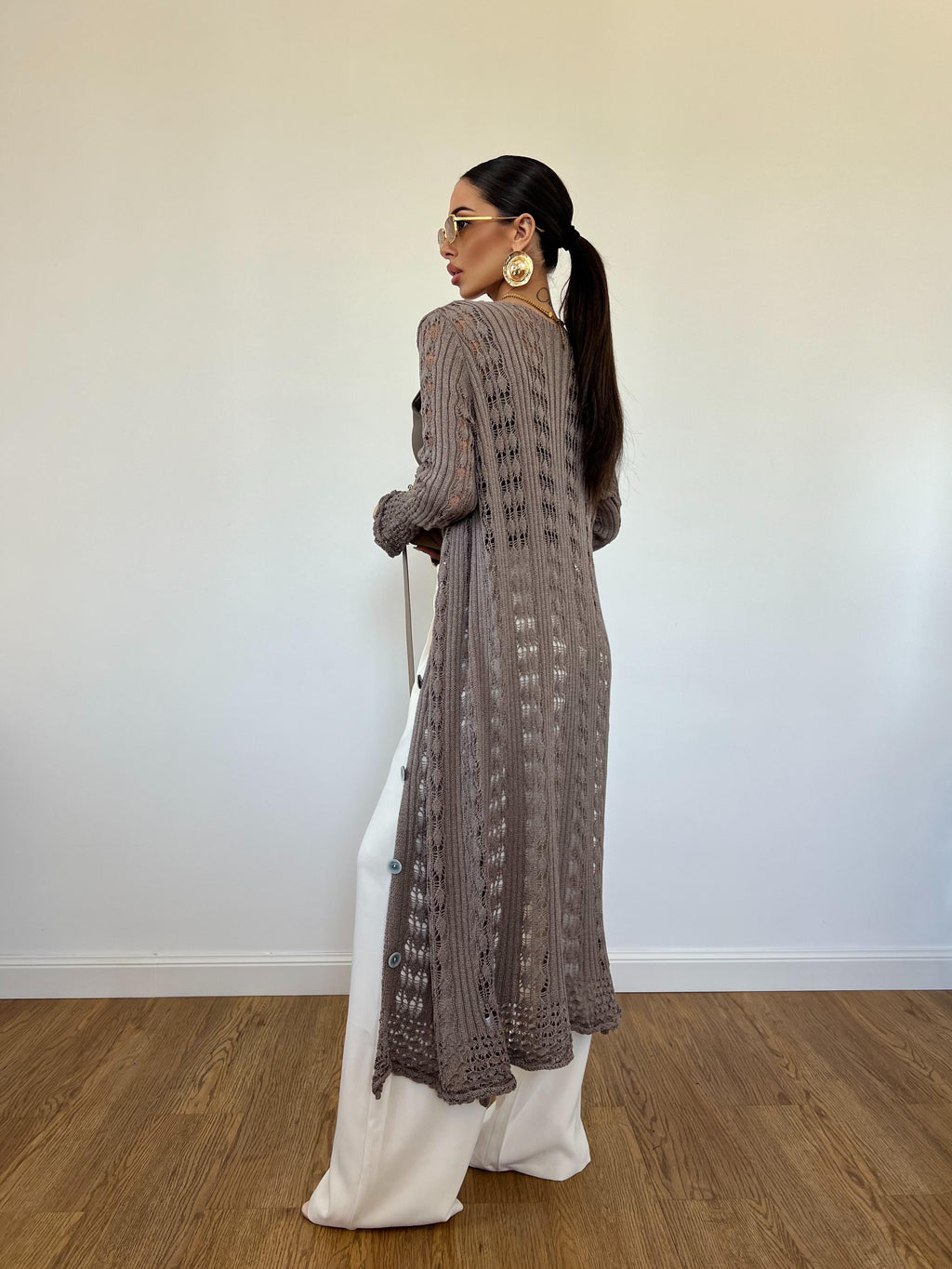 Cardigan/Vestito Amnesia Tortora