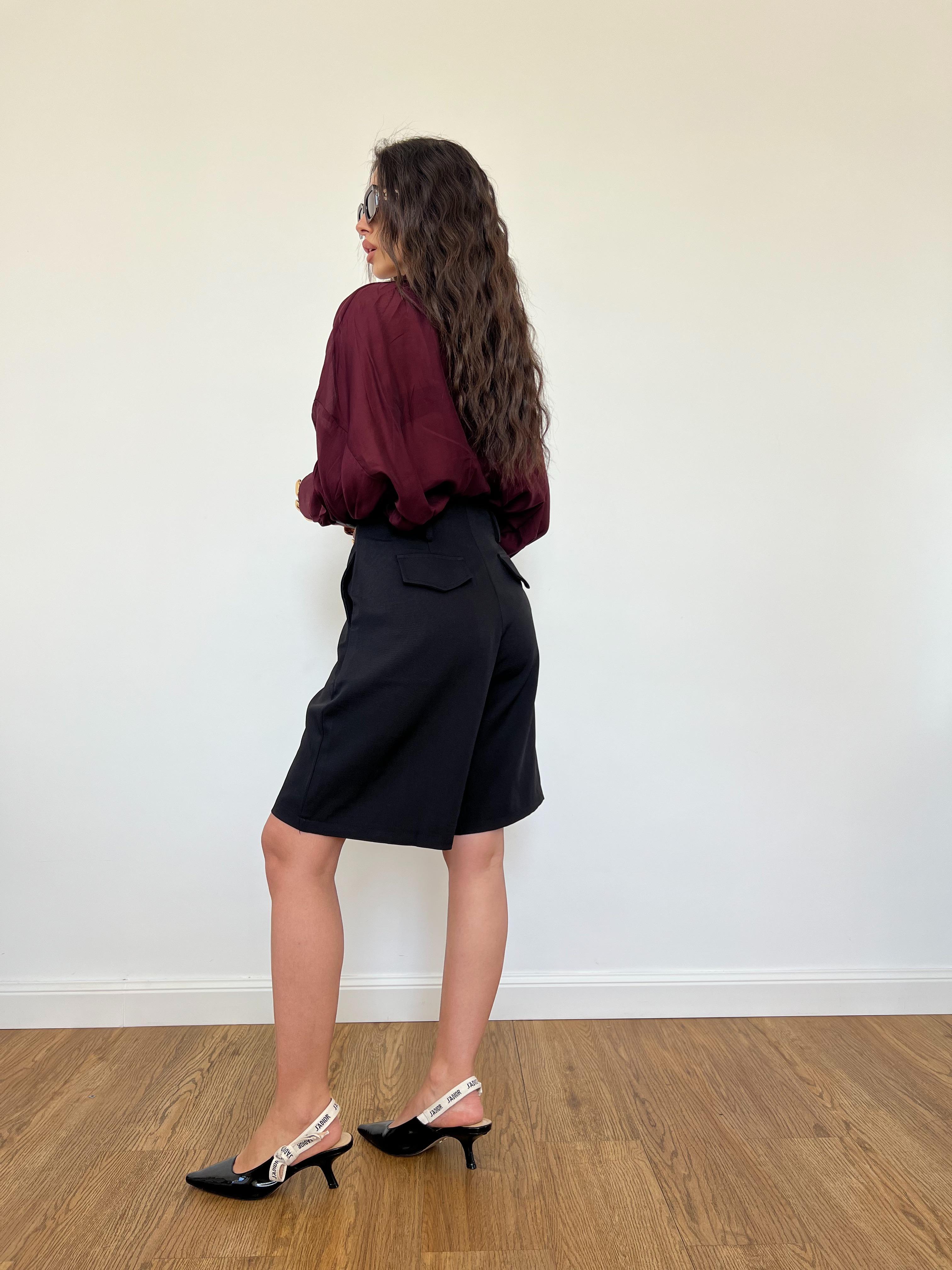 Camicia Trasparente Prugna