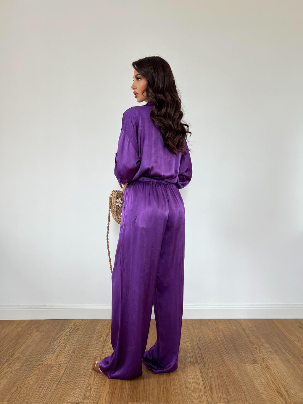 Camicia Satin Viola