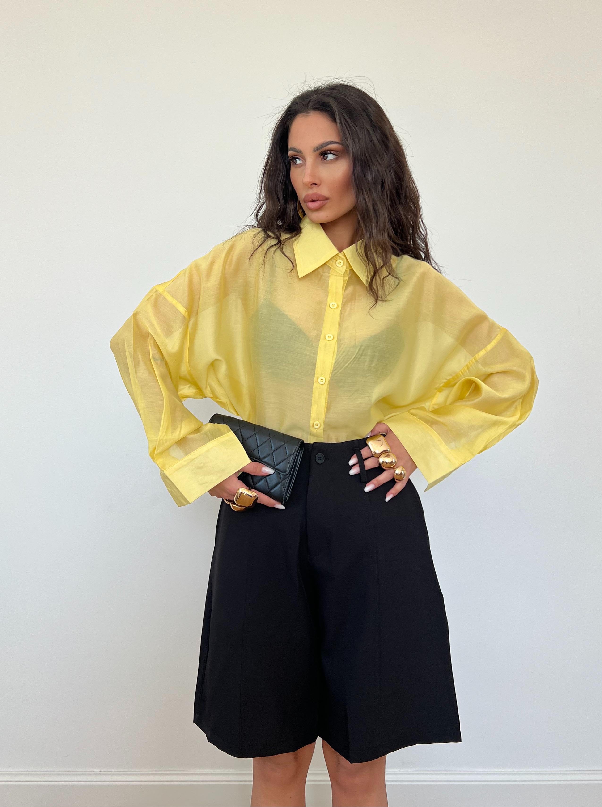 Camicia Trasparente Gialla