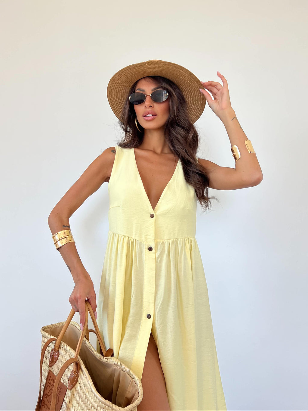 Vestito Dora Giallo Pastello
