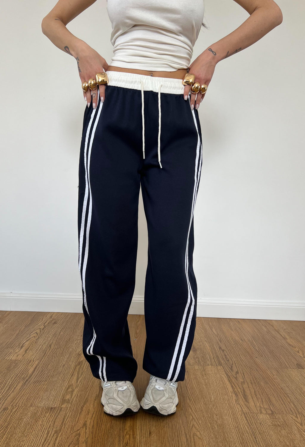 Pantalone Tuta Adidas Blu Notte