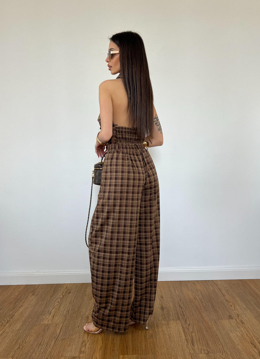 Coordinato Scacco Marrone Scuro