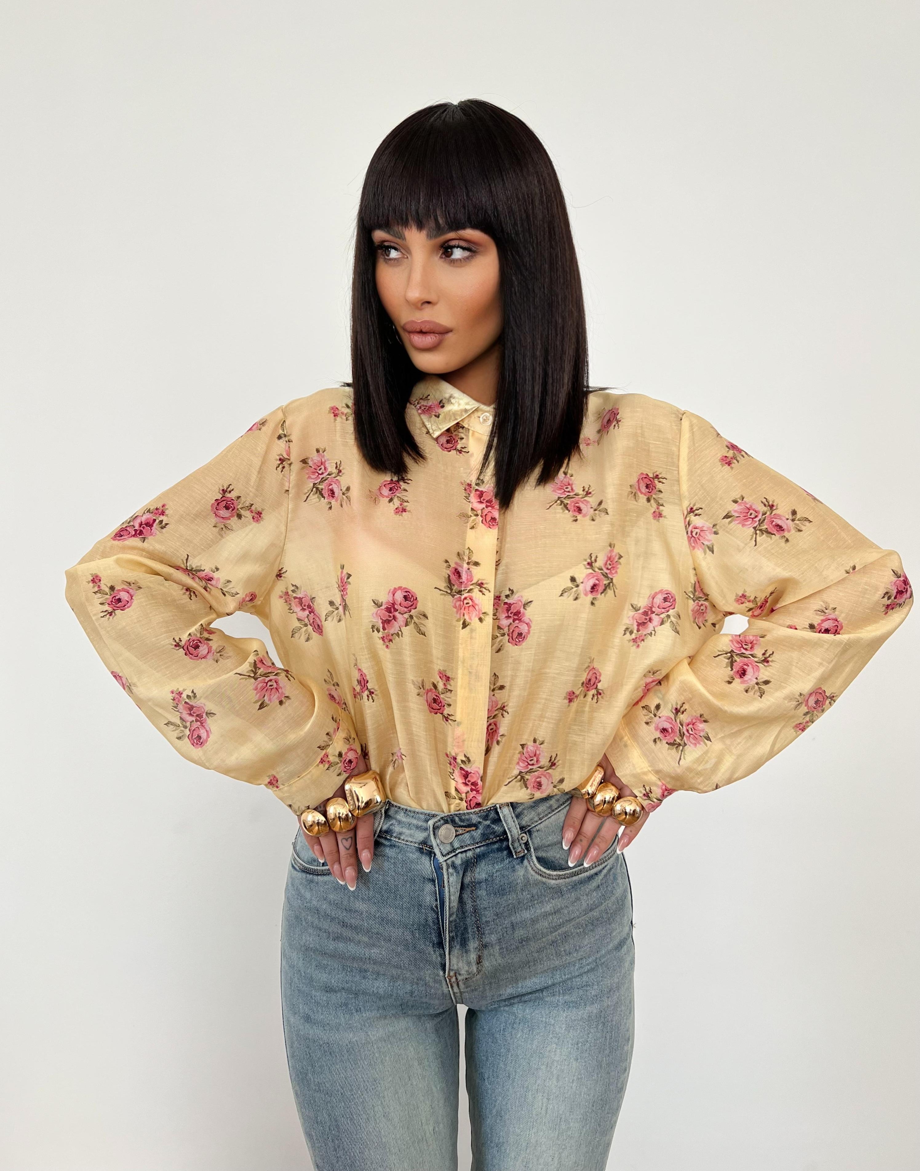 Camicia Flowers Gialla