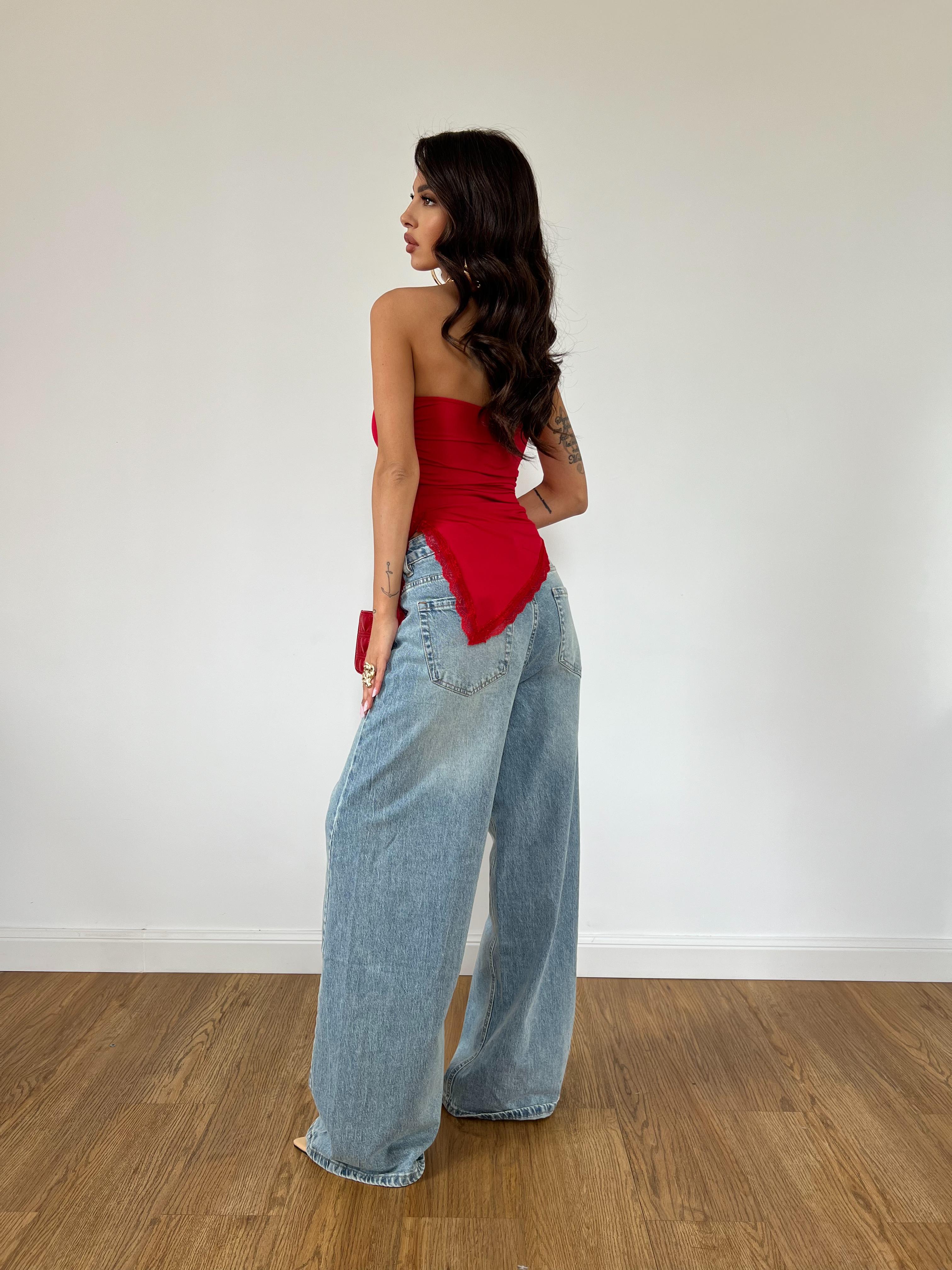 Top Butterfly Rosso