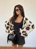 Cardigan Mille Fleur Marrone