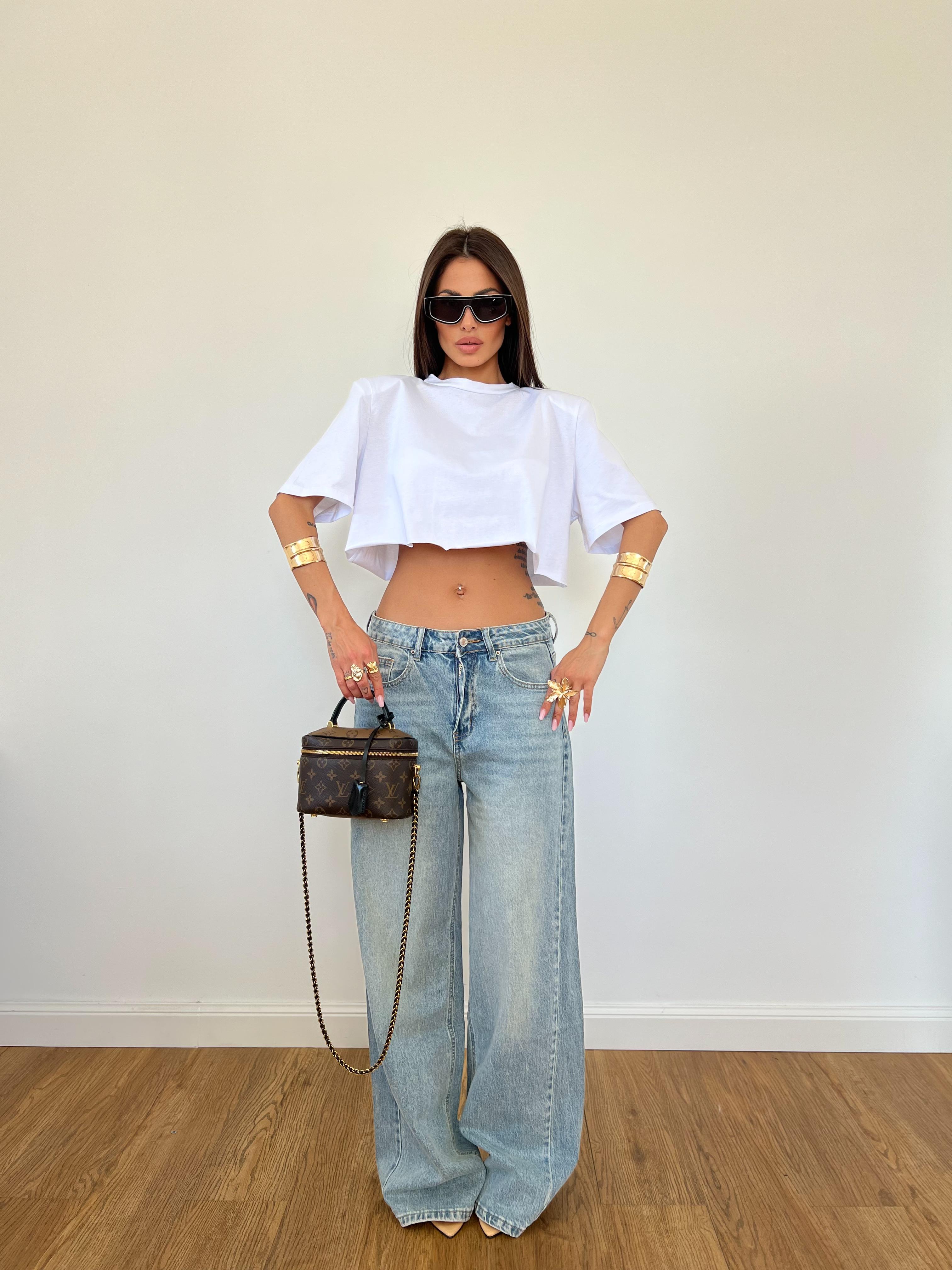 T-Shirt Crop Mammut Bianca