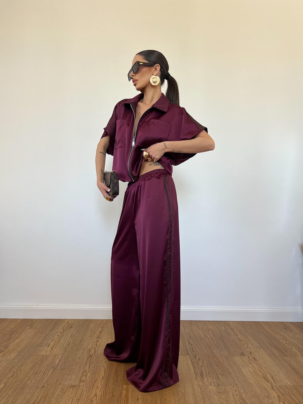 Coordinato Adida Satin Bordeaux