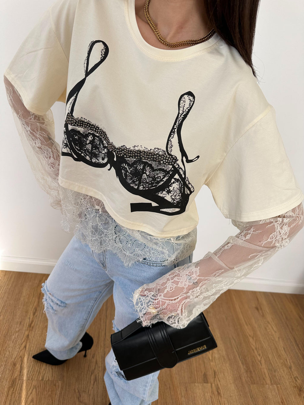 T-Shirt Bralette Gialla