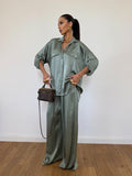 Pantalone Satin Verde Salvia